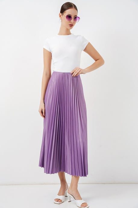 Hoge Taille Maxi Rok met Rimpeldetail - Image 1