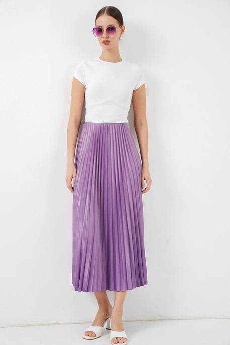 Hoge Taille Maxi Rok met Rimpeldetail - Image 3