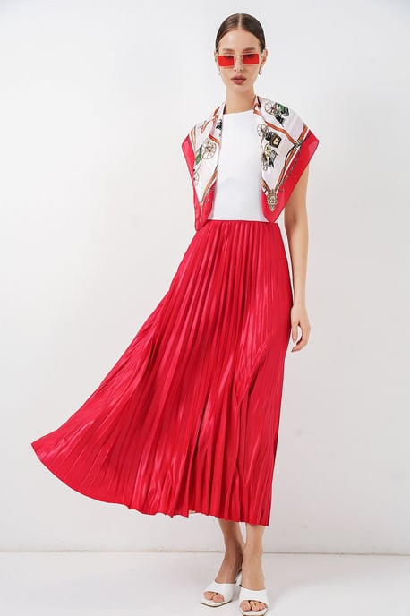 Hoge Taille Maxi Rok met Rimpeldetail - Image 3