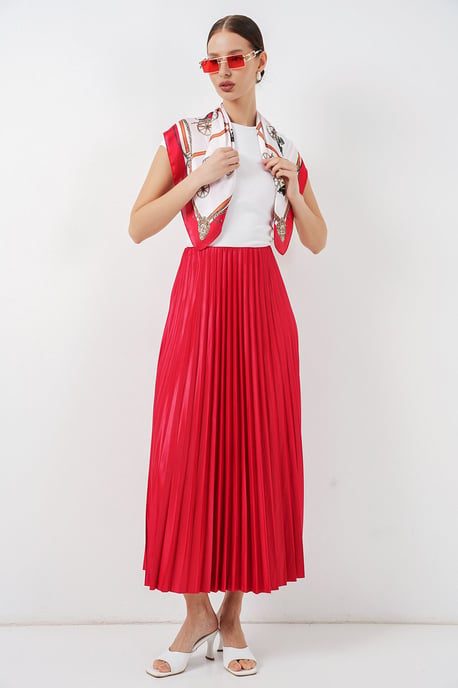 Hoge Taille Maxi Rok met Rimpeldetail - Image 6