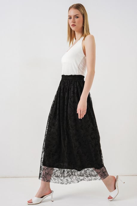 Bloemen Hoge Taille Maxi A-Lijn Rok - Image 3