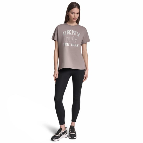 DKNY Dames/Dames 1989 Shimmer Regular T-shirt (Paddestoel) - Image 4