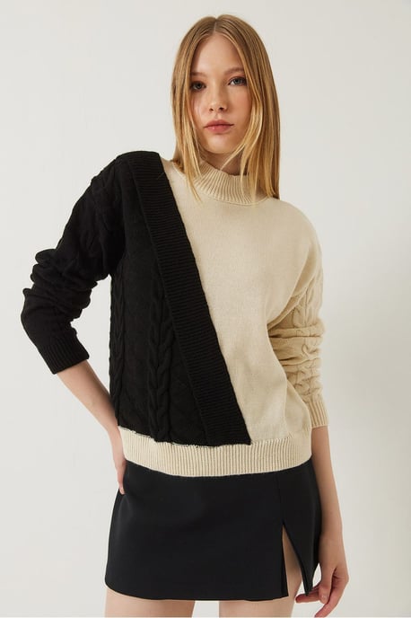 Patroon Half Col Ribbelsweater - Image 2