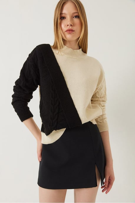 Patroon Half Col Ribbelsweater - Image 3