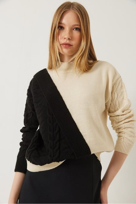 Patroon Half Col Ribbelsweater - Image 4