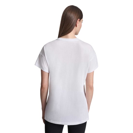 DKNY Dames/Dames 1989 Shimmer Regular T-shirt (Wit) - Image 3