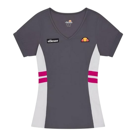 Ellesse Lowery T-shirt met V-hals voor dames (Donkergrijs) - Image 1