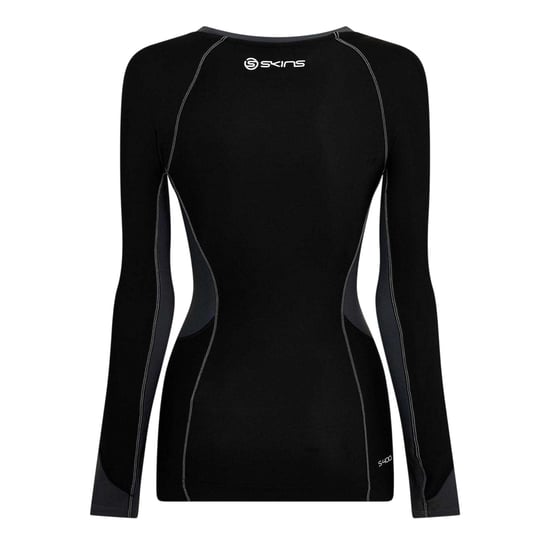 Skins Nauwsluitend sportshirt met lange mouwen voor dames (Zwart) - Image 2