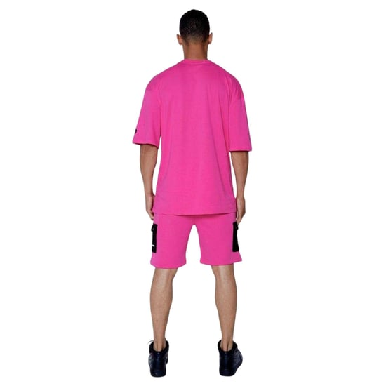 Hype Uniseks Cargo Shorts Contrast voor volwassenen (Roze) - Image 4