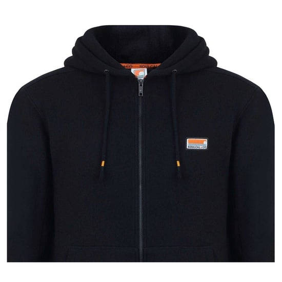 SoulCal Heren Signature Katoenen Full Zip Hoodie (Zwart) - Image 4