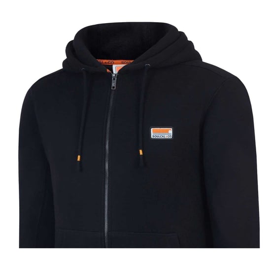 SoulCal Heren Signature Katoenen Full Zip Hoodie (Zwart) - Image 5
