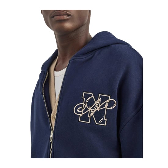 Nautica Heren Strat Full Zip Hoodie (Donkere marine) - Image 4