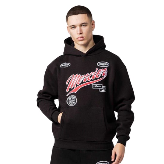 Mercier Heren Geborduurde Hoodie (Zwart) - Image 1