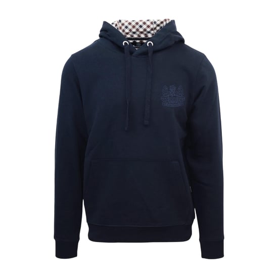 Aquascutum Herenlogo Hoodie (Marine) - Image 1