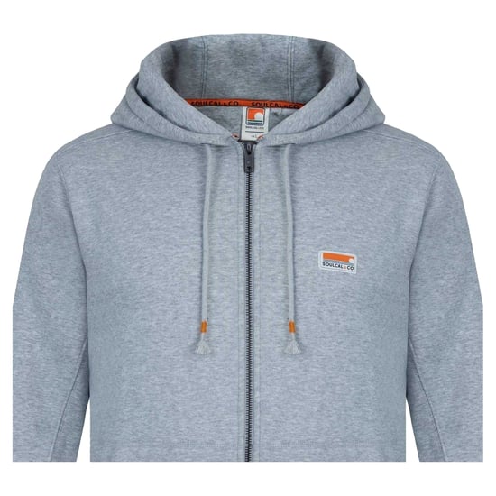 SoulCal Heren Signature Katoenen Full Zip Hoodie (Grijze Mergel) - Image 4