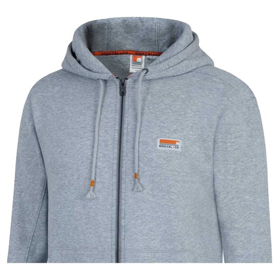 SoulCal Heren Signature Katoenen Full Zip Hoodie (Grijze Mergel) - Image 5