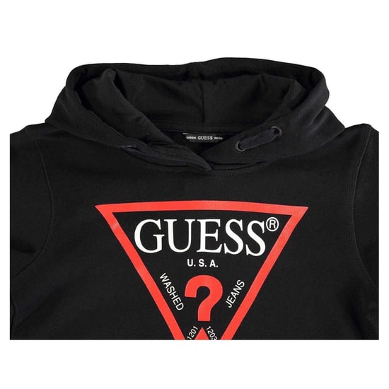 Guess Kinder/Kinder Oth Logo Trekkoord Hoodie (Zwart) - Image 3