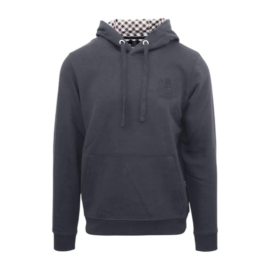 Aquascutum Herenlogo Hoodie (Antraciet) - Image 1