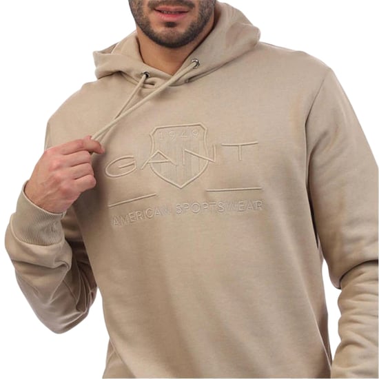 Gant Heren Archive Shield Regular-hoodie (Beige) - Image 4