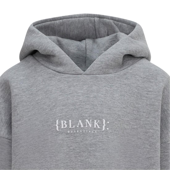 Blank Essentials Unisex Core Puffer Hoodie voor volwassenen (Grijze Mergel) - Image 3