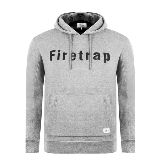 Firetrap Heren Grafische Fleece Hoodie (Grijze Mergel) - Image 2