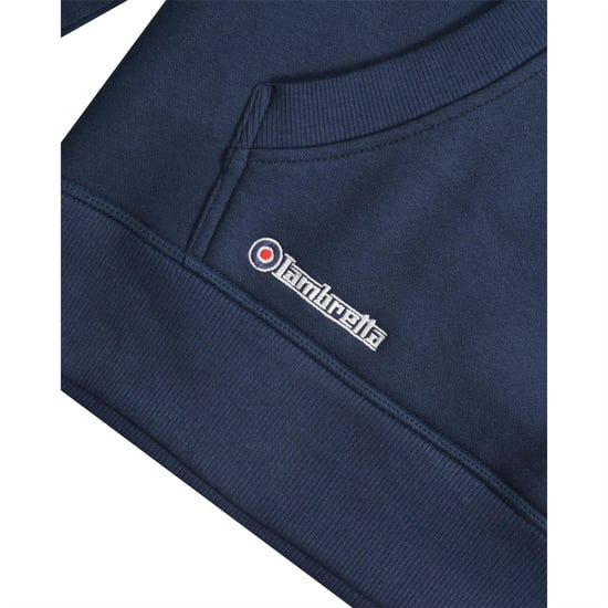 Lambretta Unisex Adult Doel Hoodie (Marine) - Image 4