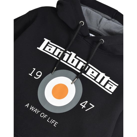 Lambretta Unisex Adult Doel Hoodie (Zwart) - Image 3