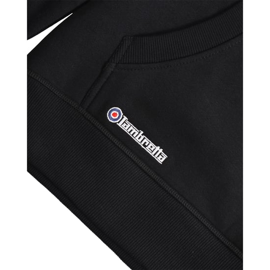 Lambretta Unisex Adult Doel Hoodie (Zwart) - Image 4
