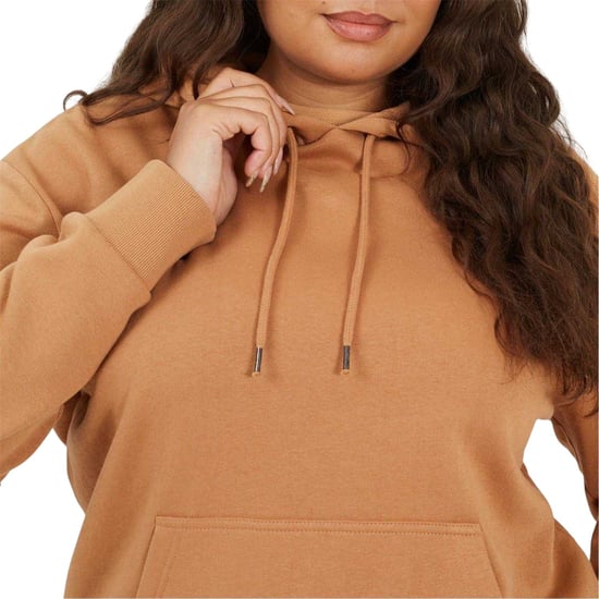 Brave Soul Effen hoodie met lange mouwen voor dames (Kameel) - Image 4