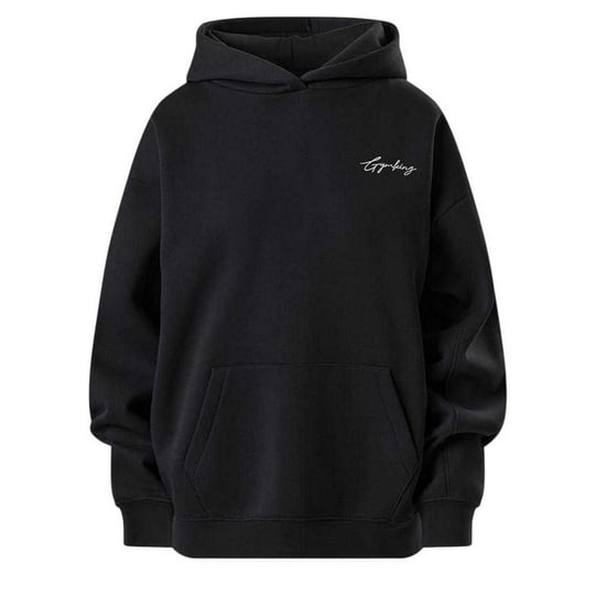 Gym King Unisex oversized hoodie met print voor volwassenen (Zwart) - Image 1