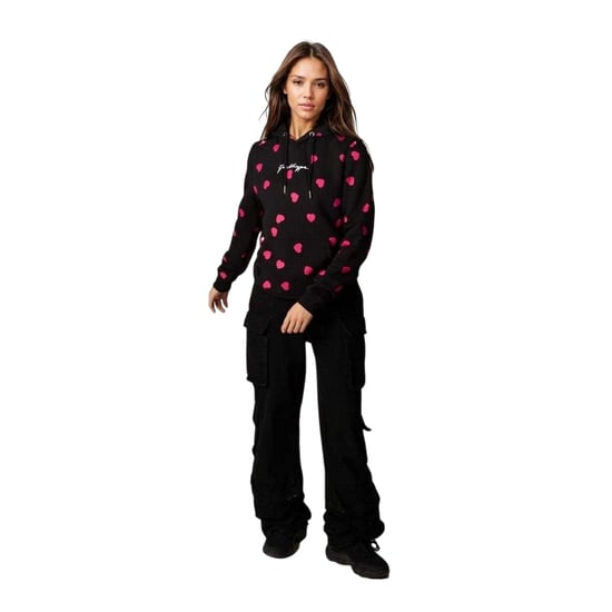 Hype Dames/dames Hart Hoodie (Zwart) - Image 1