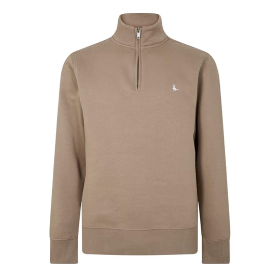 Jack Wills Heren Barchester Half Zip Sweatshirt (Fawn) - Image 1