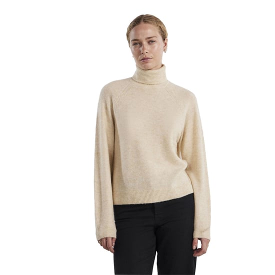 Pieces Dames-sweater met col en raglanmouwen (Witkap grijs) - Image 1