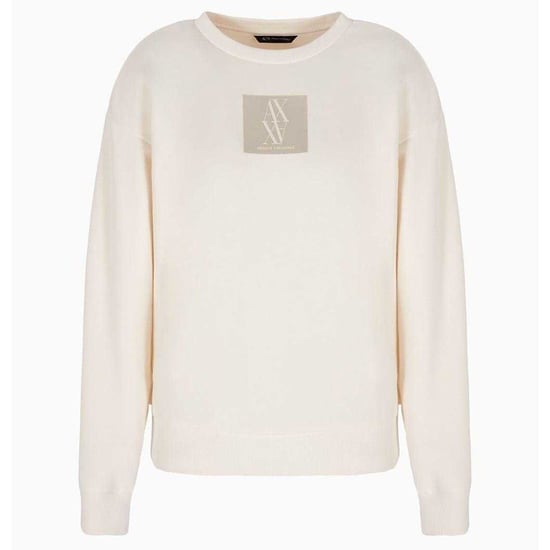 Armani Exchange Dames/Dames Crew Hals Regular Sweatshirt (Licht Beige) - Image 2
