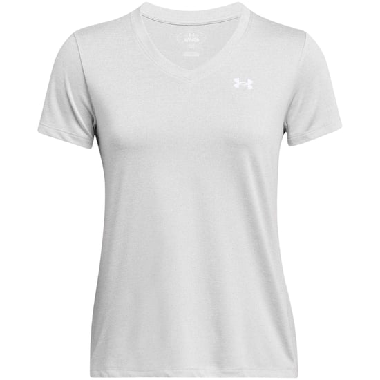 Under Armour T-shirt met gedraaide V-hals en losse pasvorm voor dames (Grijs halo) - Image 1