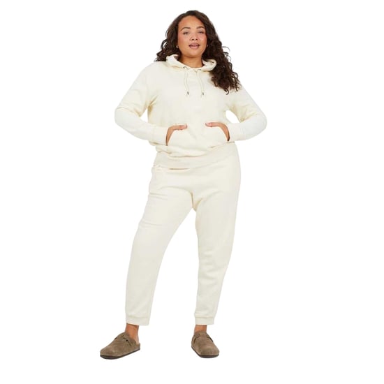Brave Soul Effen hoodie met lange mouwen voor dames (Crème) - Image 4