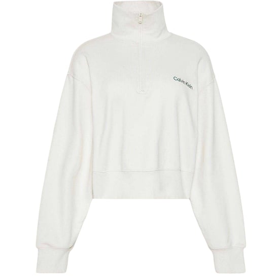 Calvin Klein Dames/Dames Geborduurd Logo Fleece Sweatshirt (Krijt) - Image 2