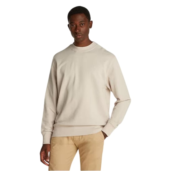 Calvin Klein Heren Puff Print Katoenmix Sweatshirt met Opdruk (Maanstraal) - Image 1