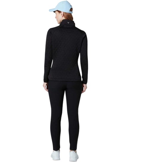 Callaway Dames/Dames Funnel Neck Raglan Golf Sweatshirt (Kaviaar) - Image 3
