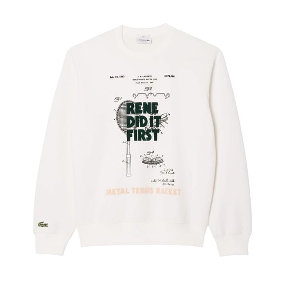 Lacoste Heren-sweatshirt van piqué met patentprint (Crème) - Image 2