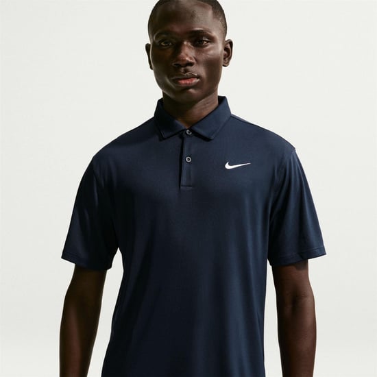 Nike Heren Performance Poloshirt met Korte Mouwen (Marine, Wit) - Image 1