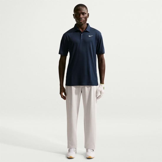 Nike Heren Performance Poloshirt met Korte Mouwen (Marine, Wit) - Image 4