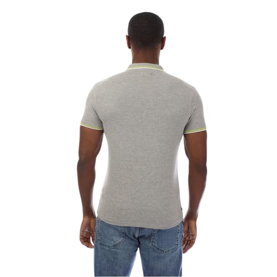 Aquascutum Heren Slim Korte Mouwen Polo Shirt (Grijs) - Image 2