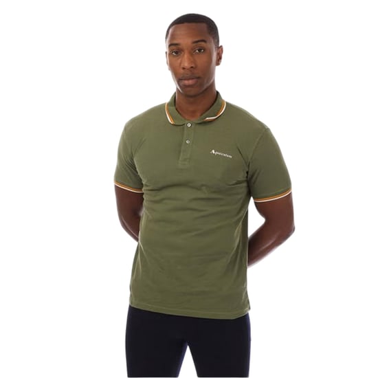 Aquascutum Heren Slim Korte Mouwen Polo Shirt (Groen/Wit) - Image 1