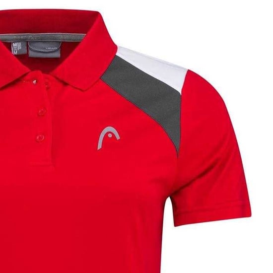 Head Dames Club Tech Poloshirt (Rood/Wit) - Image 3