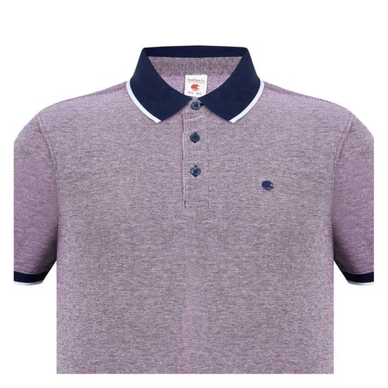 SoulCal Heren Piqué Poloshirt (Bourgogne/Wit) - Image 4