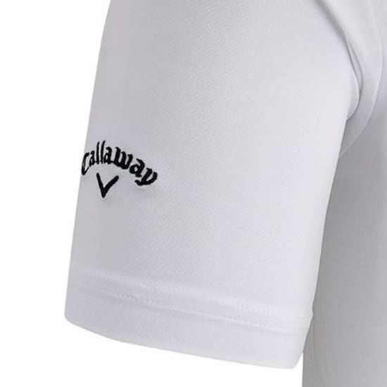 Callaway Heren Swing Tech Solid Colour Polo Shirt (Helder wit) - Image 3