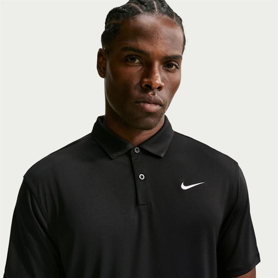 Nike Heren Performance Poloshirt met Korte Mouwen (Zwart, Wit) - Image 1