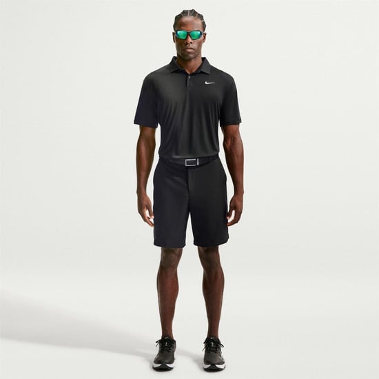 Nike Heren Performance Poloshirt met Korte Mouwen (Zwart, Wit) - Image 4