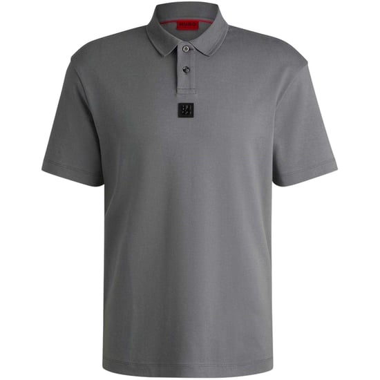 Hugo Mannen Deabono Logo Polo Shirt (Grijs) - Image 1